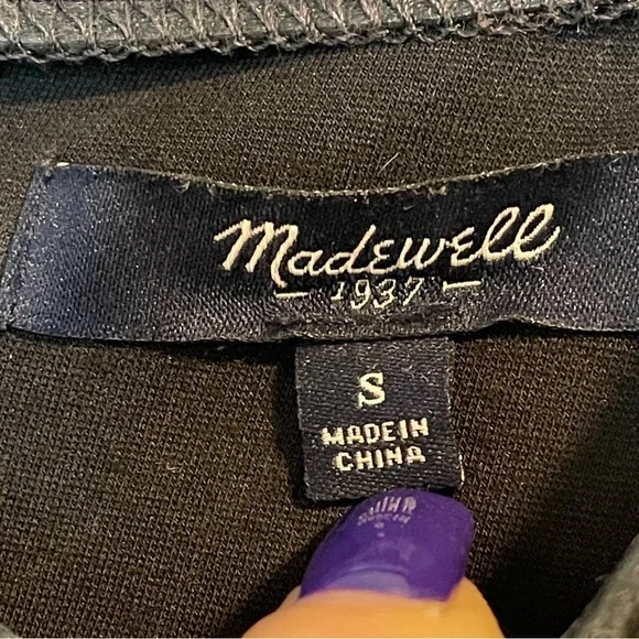 Madewell Black Flirty Dress Leather Collar Small - Picture 7 of 7